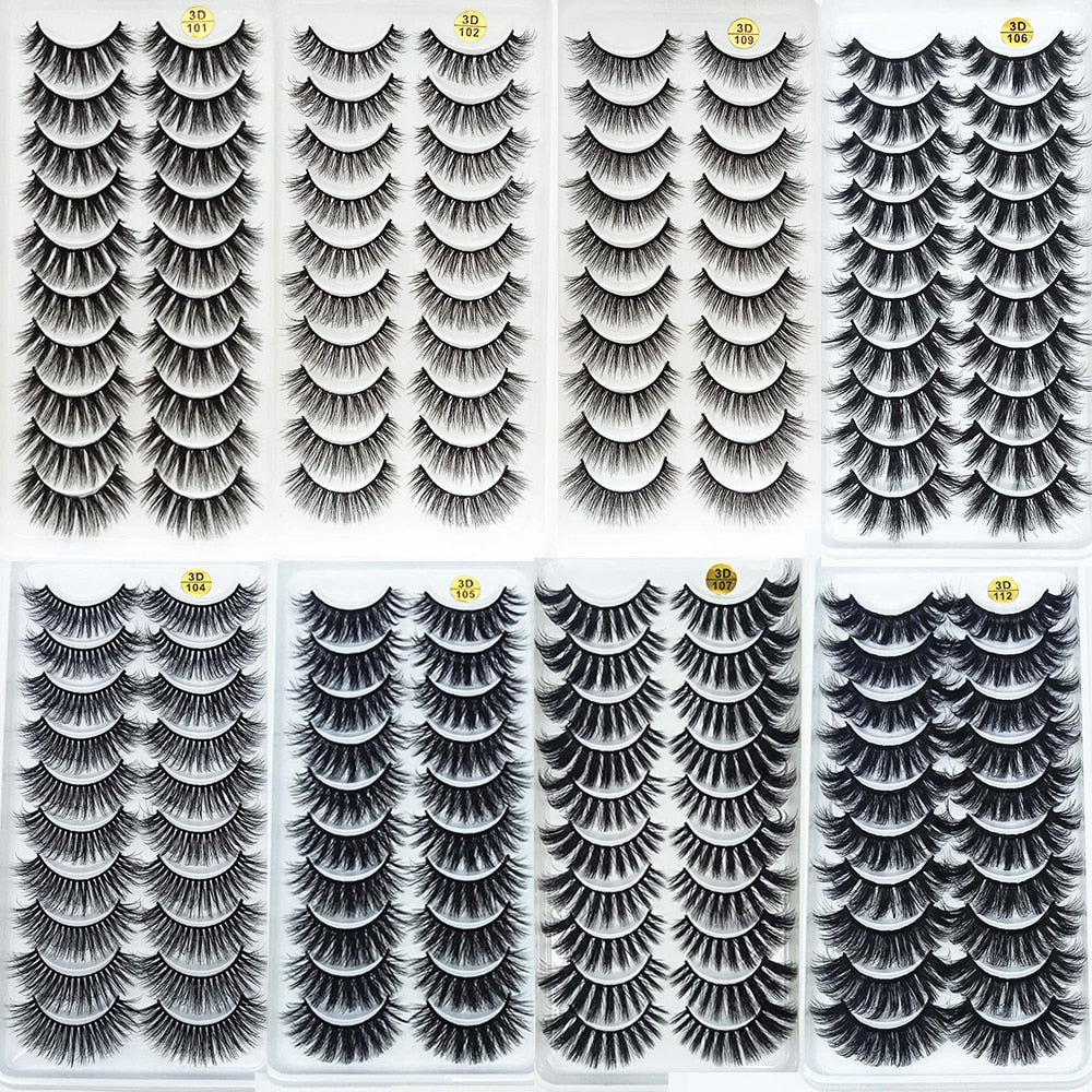 5 to 20 Pairs 3D Mink Lashes Natural Eyelashes