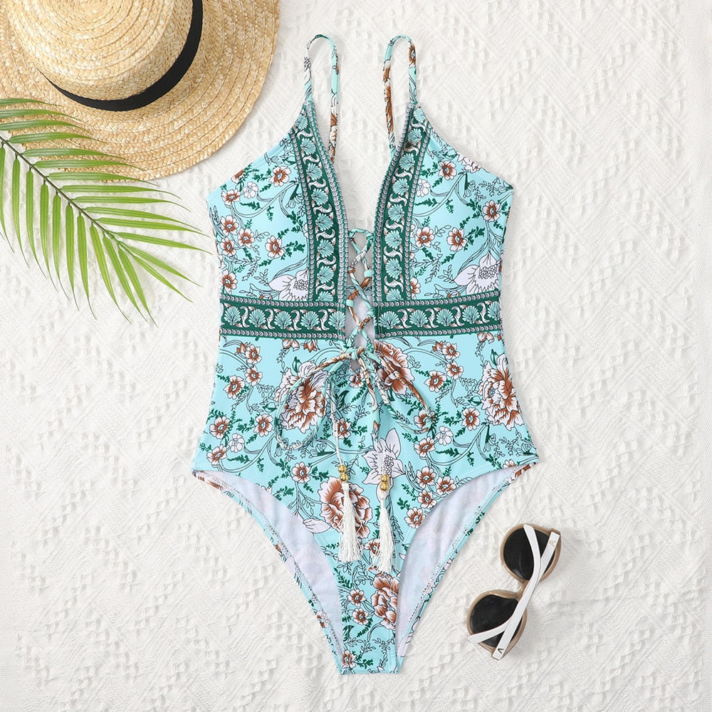 2022 Sexy One Piece Swimsuit Patchwork Swimwear Women Monokini Bodysuit Push Up Swim Suit Patchwork Bathing Suit Beach Wear