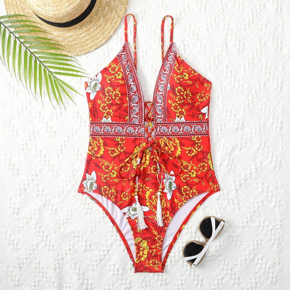 2022 Sexy One Piece Swimsuit Patchwork Swimwear Women Monokini Bodysuit Push Up Swim Suit Patchwork Bathing Suit Beach Wear