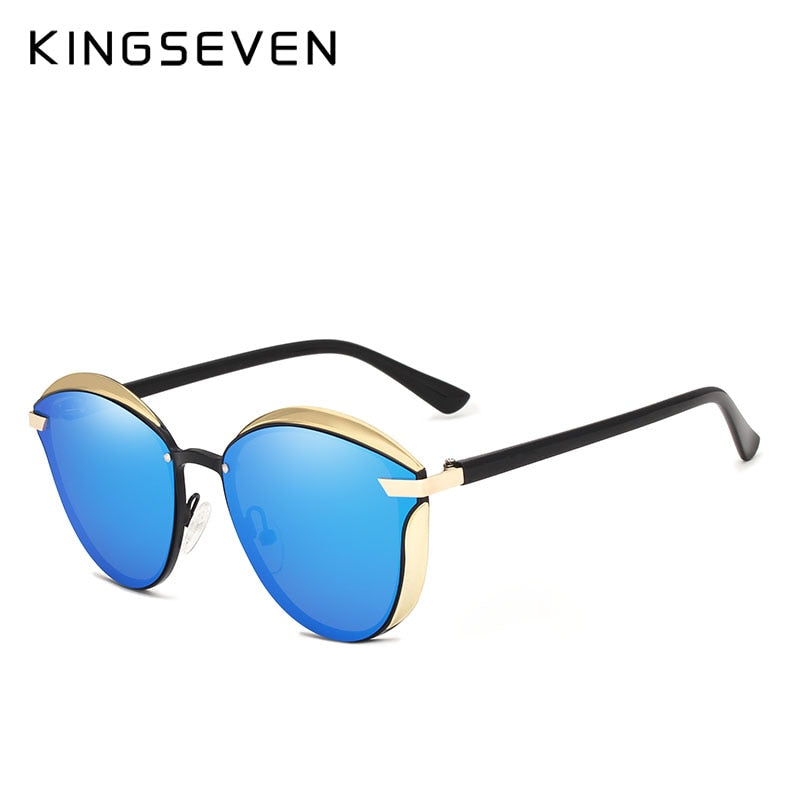 KINGSEVEN 2022 Óculos de Sol Polarizados Feminino Design de Luxo Feminino Elegante Óculos de Sol Proteção UV400 Moda Gato Eye Eyewear