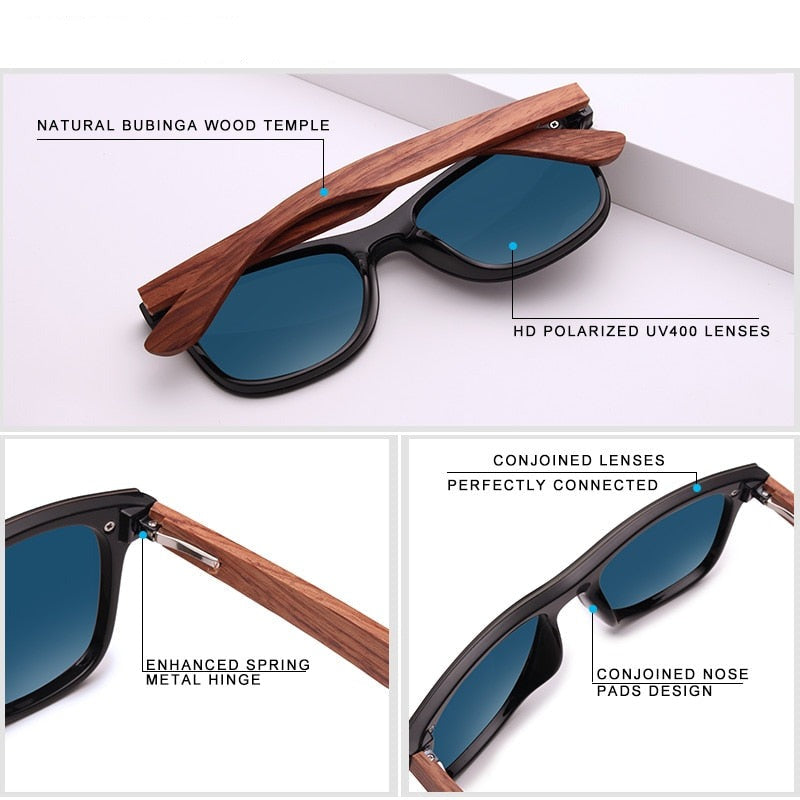 Natural Wooden Sunglasses Men Polarized Fashion Sun Glasses Original Wood