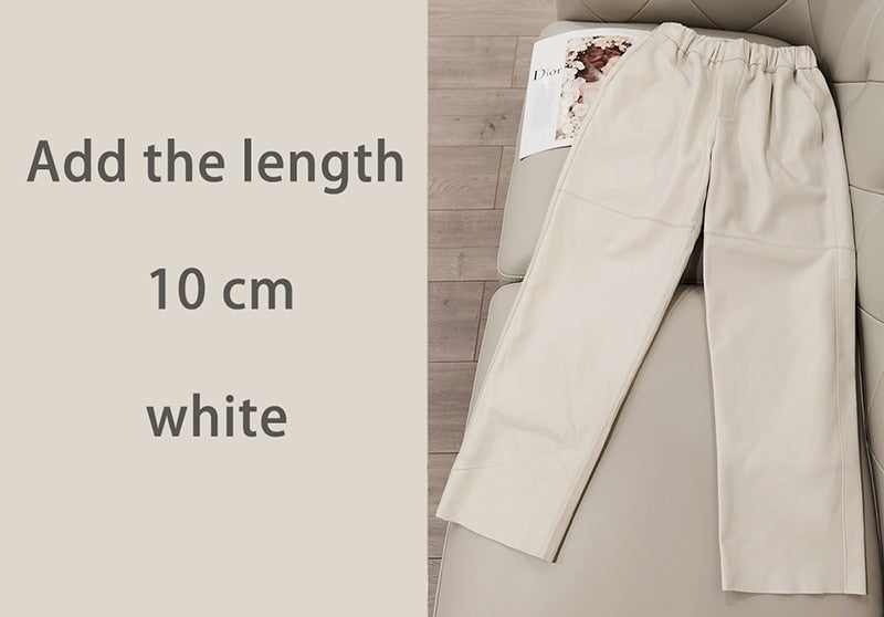 TOP SELLER ! Leather Pants Trousers with High Waist Harem - 100% Genuine Leather