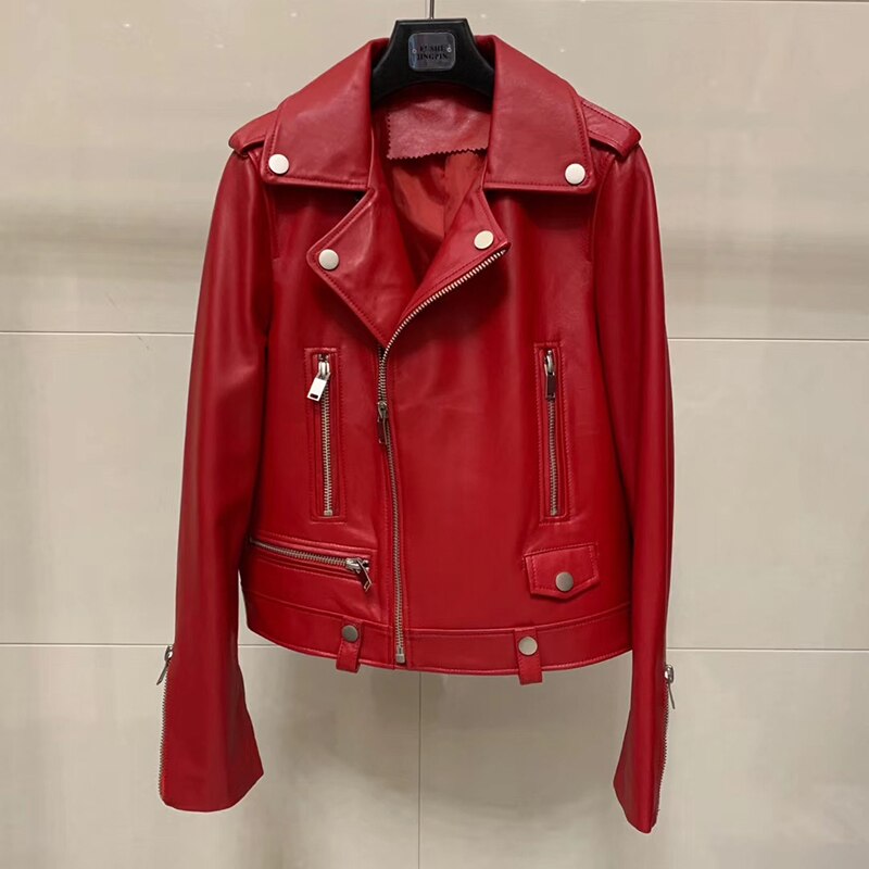 Leather Jacket Motorcycle model - 100% Genuine Leather