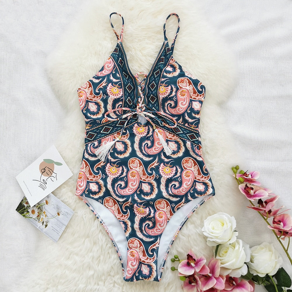 2022 Sexy One Piece Swimsuit Patchwork Swimwear Women Monokini Bodysuit Push Up Swim Suit Patchwork Bathing Suit Beach Wear