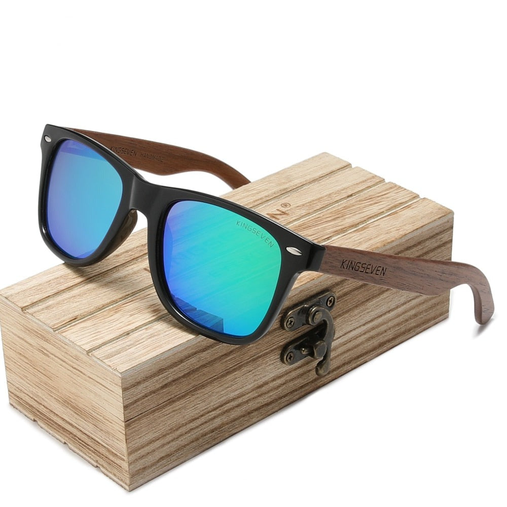 New Black Walnut Sunglasses Wood Polarized Sunglasses Glasses Handmade UV400 Protection Eyewear Retro Wooden Box