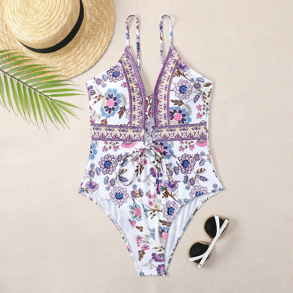 2022 Sexy One Piece Swimsuit Patchwork Swimwear Women Monokini Bodysuit Push Up Swim Suit Patchwork Bathing Suit Beach Wear