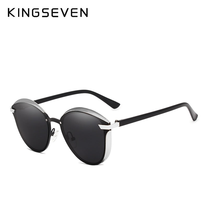 KINGSEVEN 2022 Óculos de Sol Polarizados Feminino Design de Luxo Feminino Elegante Óculos de Sol Proteção UV400 Moda Gato Eye Eyewear