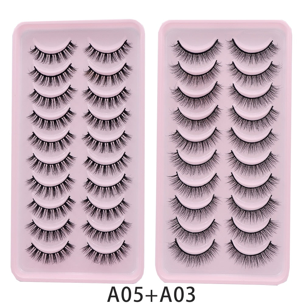 5 to 20 Pairs 3D Mink Lashes Natural Eyelashes