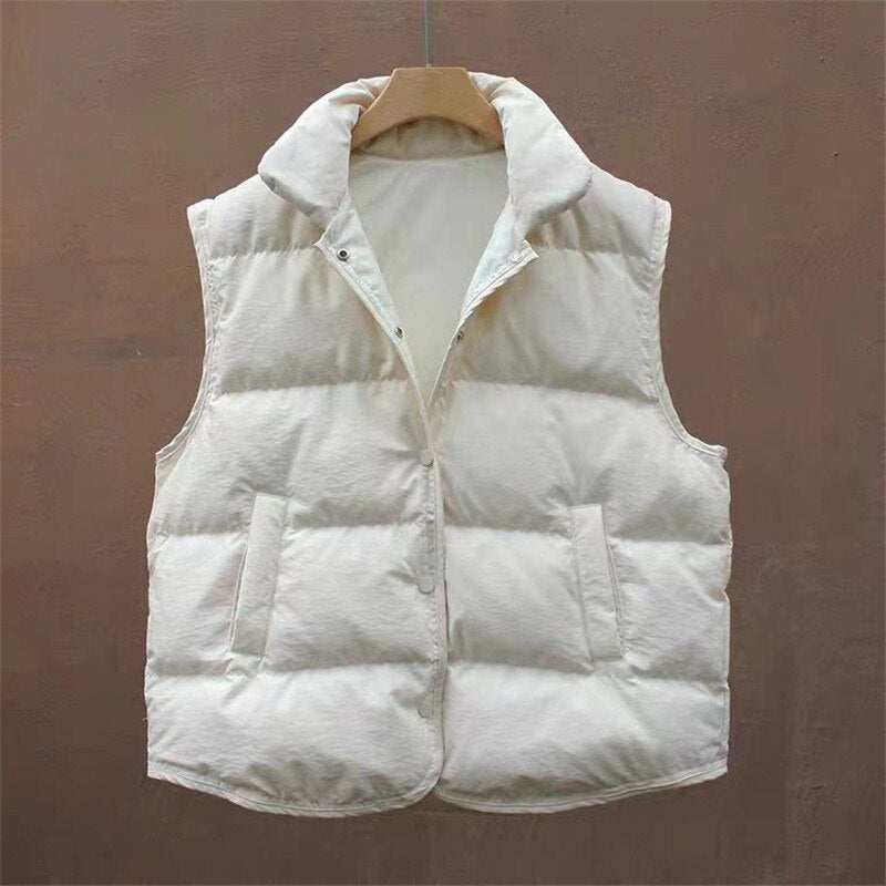 Ultra Light Short Sleeveless White Duck Down Vest Coat