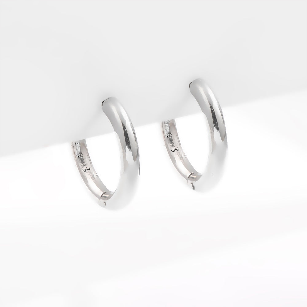 Stainless Steel Ring in different styles Hoop Earrings Small Simple Round Circle Huggies