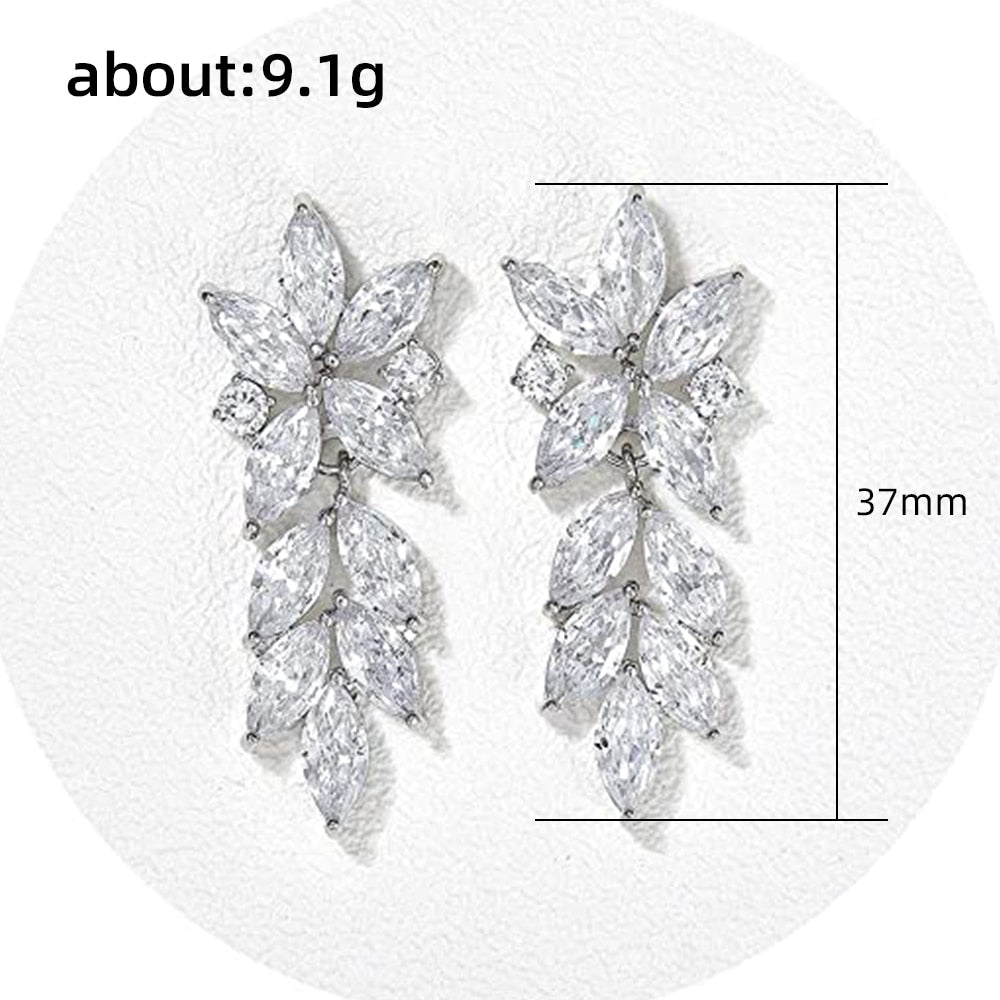 Shine Crystal Pendant Earrings