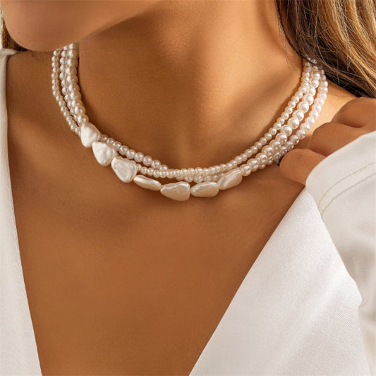 Elegant Multilayer Pearl Necklace