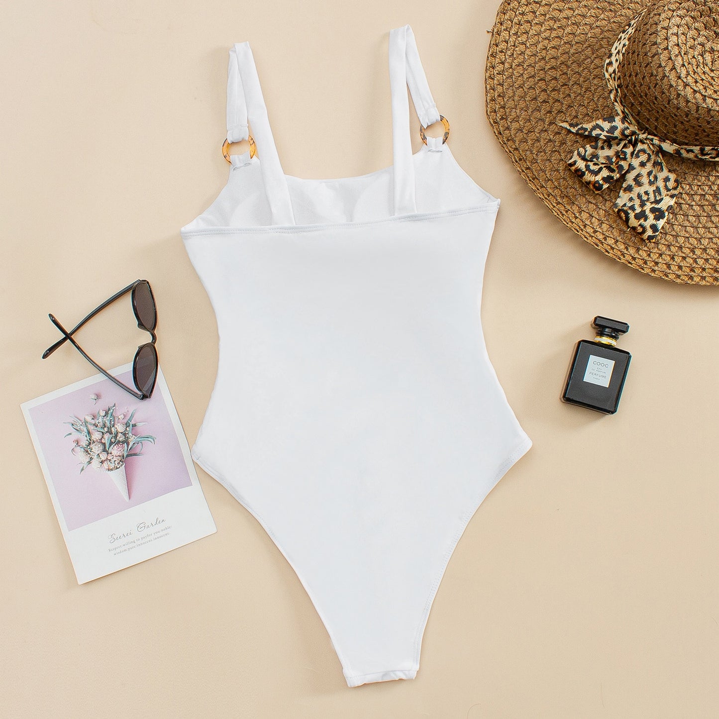 Swimsuit One Piece Solid Swimwear Padded Beachwear Bikini