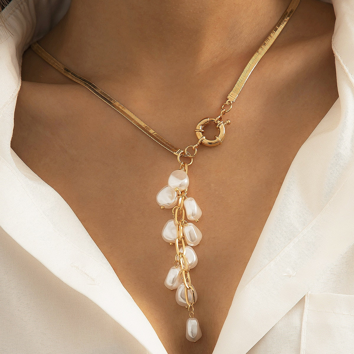 Elegant Multilayer Pearl Necklace