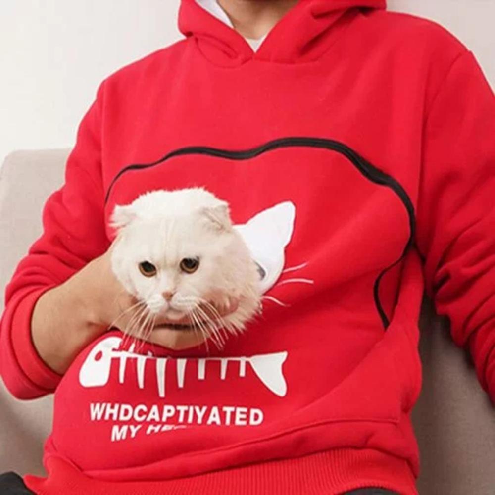 Cat Kangaroo Hoodie Pullover with Pocket to Hold your Cat!