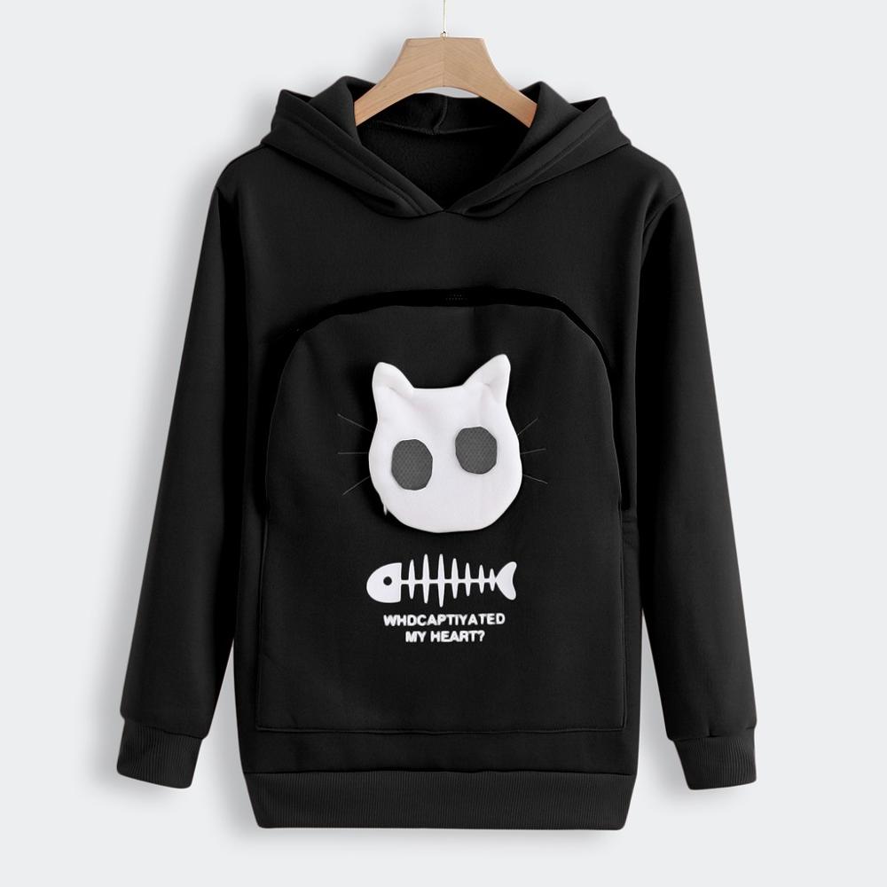 Cat Kangaroo Hoodie Pullover with Pocket to Hold your Cat!