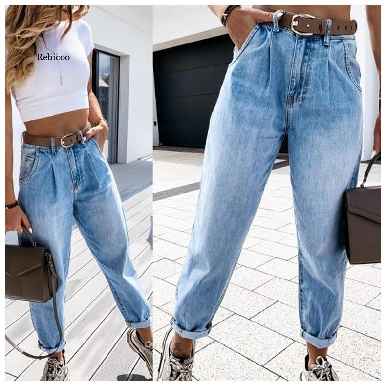 Jeans Pants with High Waist Leisure Trousers