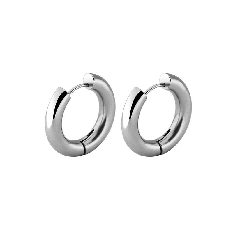 Stainless Steel Ring in different styles Hoop Earrings Small Simple Round Circle Huggies