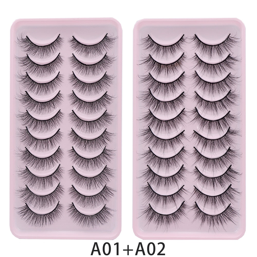 5 to 20 Pairs 3D Mink Lashes Natural Eyelashes