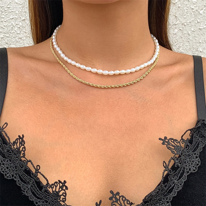 Elegant Multilayer Pearl Necklace