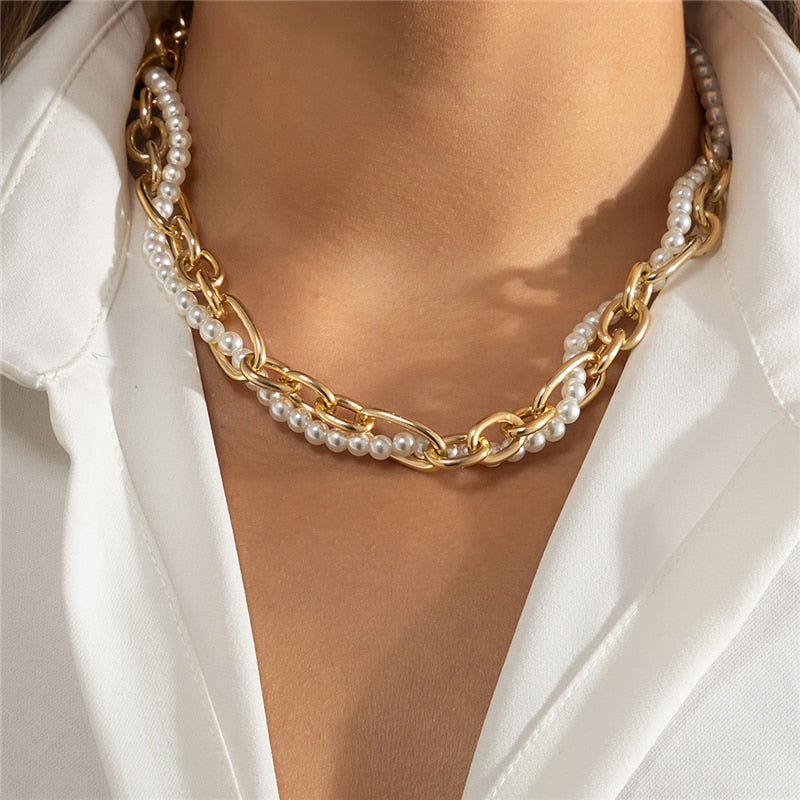 Elegant Multilayer Pearl Necklace