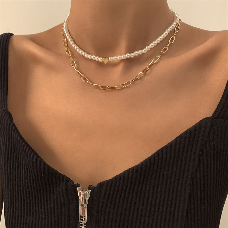 Elegant Multilayer Pearl Necklace