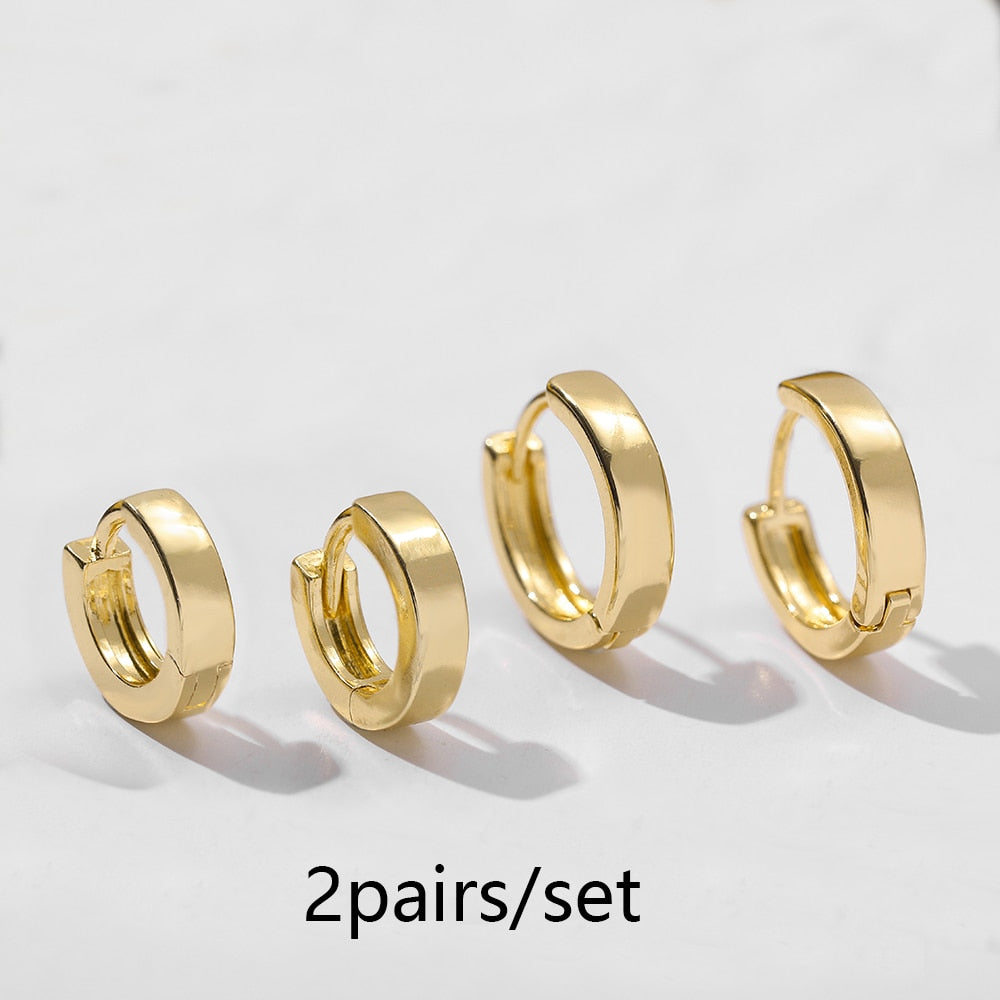 Stainless Steel Ring in different styles Hoop Earrings Small Simple Round Circle Huggies