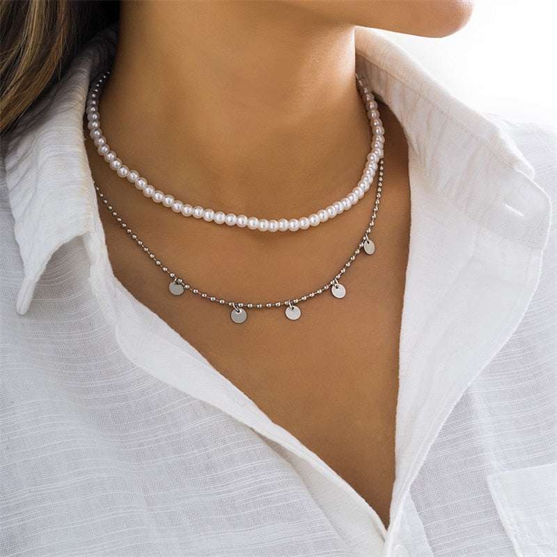 Elegant Multilayer Pearl Necklace