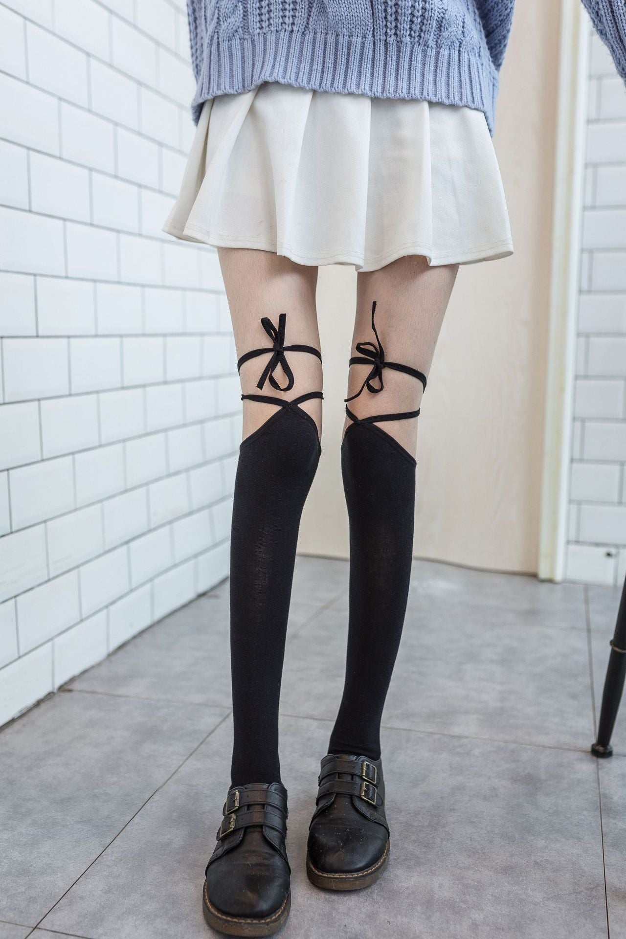 Stockings with Flower or Love Heart Mesh Ultra-thin Transparent