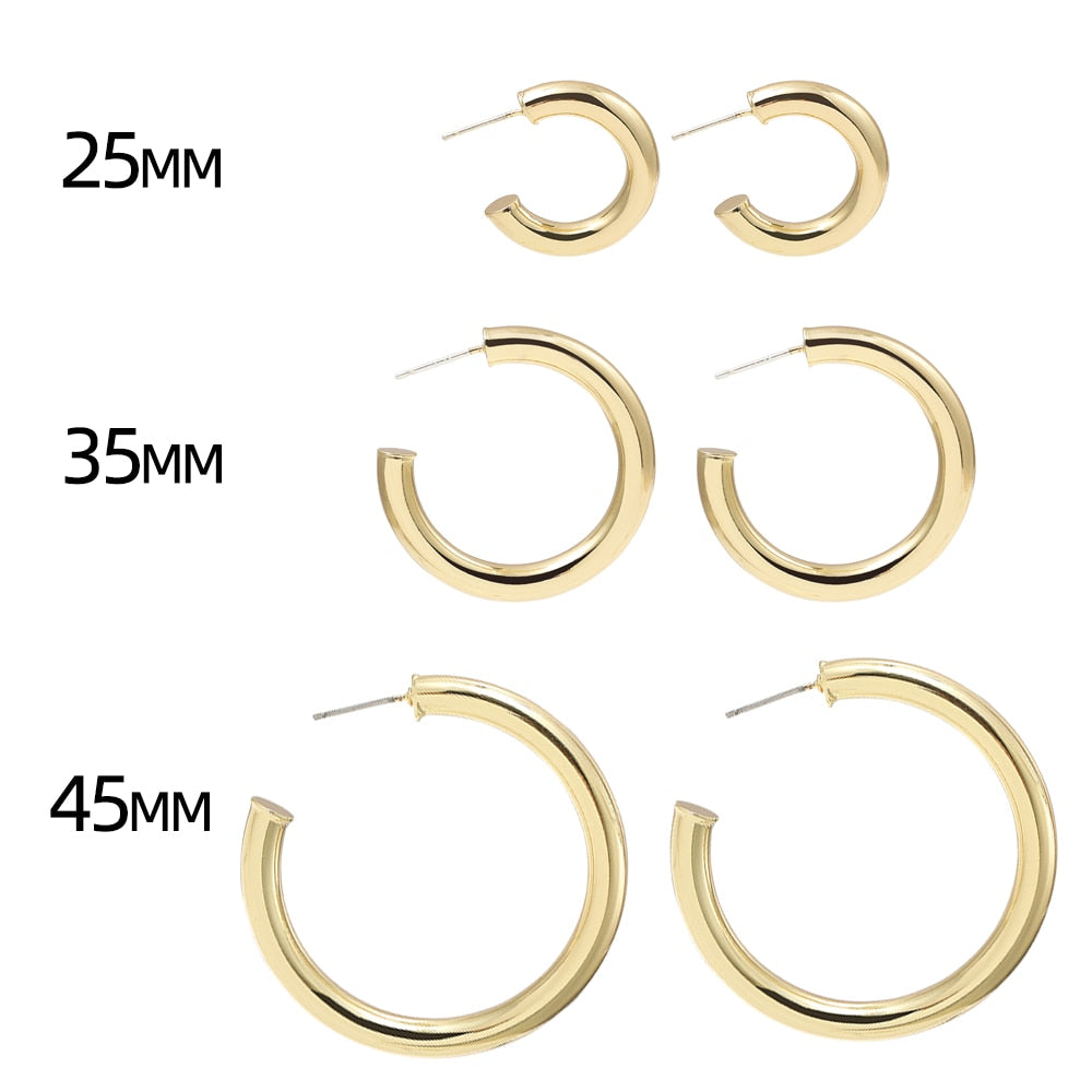 Stainless Steel Ring in different styles Hoop Earrings Small Simple Round Circle Huggies