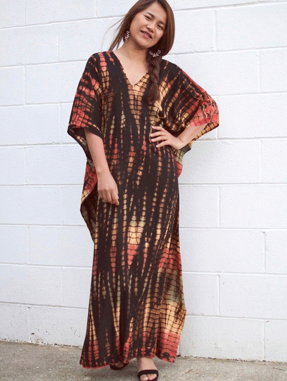 Bohemian Striped Women Beach Dress in different Prints Bathing Suit Cover Up Tunic